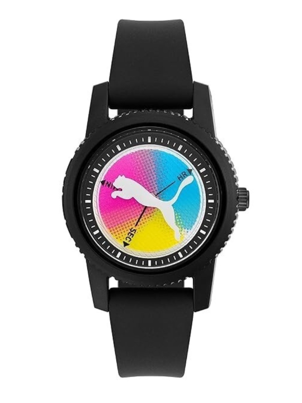 34mm Women's Wristwatch PUMA ULTRAFRESH P1068 Silicone Black NWT